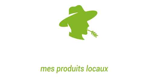 Logo Mon Producteur, gestapelte Version, weiss und grün (520 × 260 px)