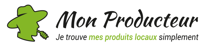 Logo Mon Producteur, horizontale Version, schwarz und grün (700 × 160 px)